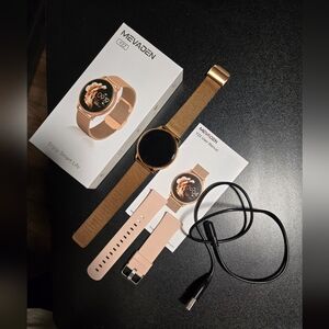 Mevaden Y22 Bluetooth Call and Fitness Tracker Smartwatch in Rose Gold